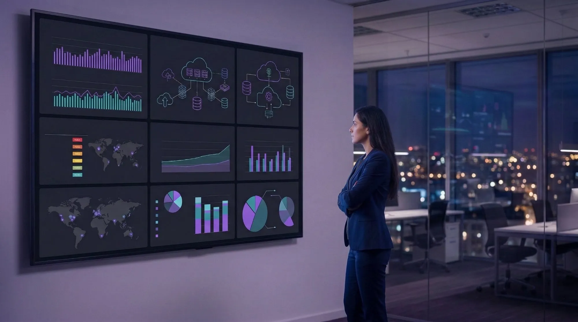 Dashboard de gobernanza cloud mostrando recursos en Azure